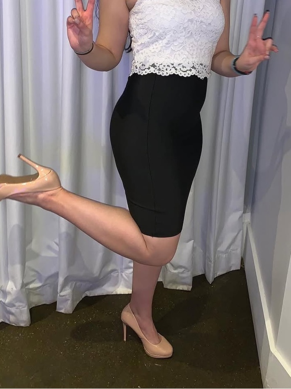 Honey Black Pencil Skirt - Women